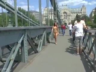 Crazy Naked Tereza shows Her elite Body On Public Streets