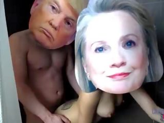 Donald trump en hillary clinton echt beroemdheid seks klem band blootgesteld xxx