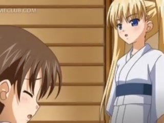Fragile anime tinedyer makakakuha ng puke nabunggo mula sa likod ng