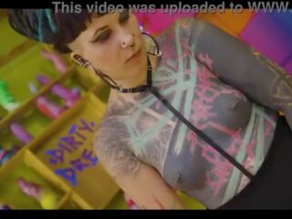 Alternative TATTOO teen gets POV fucked - rough fuck deepthroat sloppy BJ randy couple sex movie &lpar;goth&comma; punk&comma; alt porn&rpar; ZF050