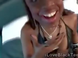 18yo Ebony stunner Lets Her Man Tape Her While