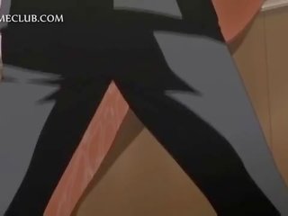 Shorthaired hentai damisela tetas teased por su súper gf