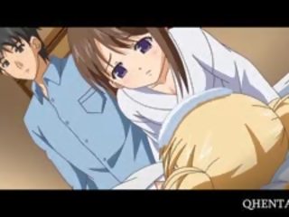 Hentai young female Bent Over A Chair And Fucked