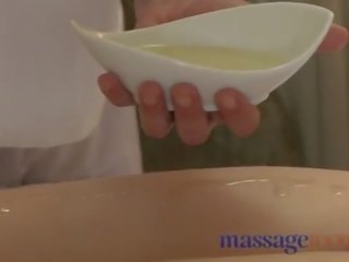 Massage Rooms Young blonde and red head get deep orgasm from big prick