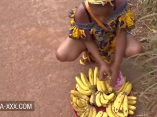 Black banana seller lassie seduced for a fabulous sex film