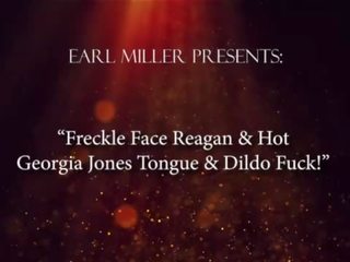 Freckle visage reagan & magnificent georgia jones langue & gode fuck&excl;