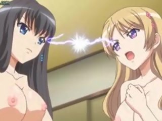Šílený anime koketování a získávání penis