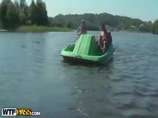Titted Blonde Fucked Hard In A Boat