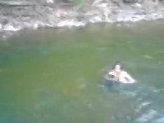 Great and busty amateur teen cookie swimming naked in the river - fuckmehard.club
