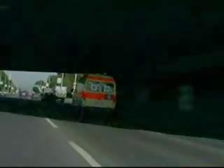 Really grand and provocative şepagat uýasy fucked at ambulance clip