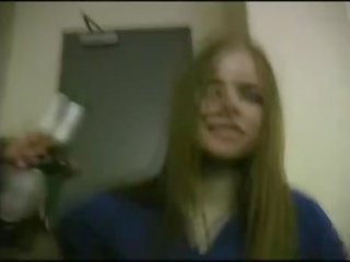 Avril lavigne lampeggiante reggiseno.