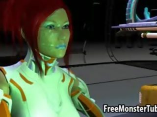 Tasty 3D Redhead cookie Gets Fucked By An Alien