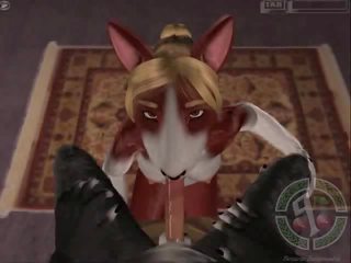 Furry Yiffy Hentai 3D blow extractingjob