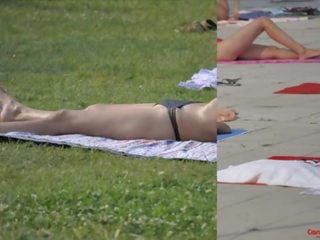 Ukryty kamera nagie plaża dziewczyny topless milfs kuszący osłów bikini