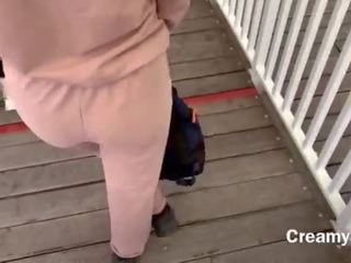 I barely had time to swallow marvelous cum&excl; Risky public X rated movie on ferris wheel - CreamySofy