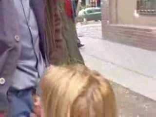 Public blowjob and cumshot movie