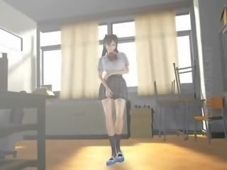 Bewitching 3D Anime beauty Eat Two Dicks