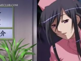 Osamělý anime zdravotní sestra masturbuje mokrý chňapnout v veřejné