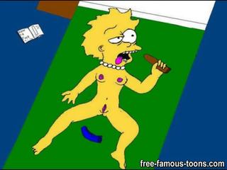 Lisa simpson godes se et gicle tous sur la lieu