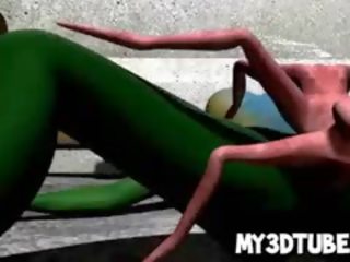 뜨거운 3d 외국인 귀염둥이 점점 엿 단단한 로 에이 spider