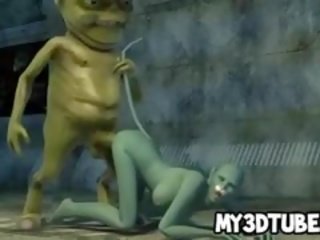 3d phim hoạt hình con mèo divinity nhận fucked lược cứng qua một người ngoài hành tinh