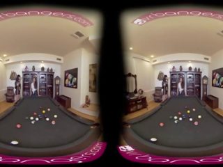 VR PORN-Mom Seduces Her Step girlfriend To Have dirty clip On The Pool Table