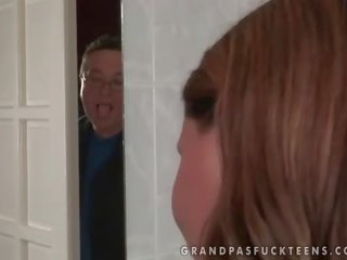 Lucky grandpa fucks fantastic teen