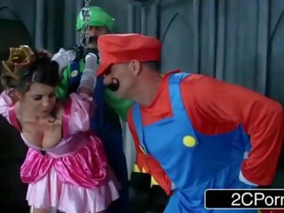 Idiota que alegria vara: glorioso mario bros obter busy com princesa brooklyn correr atrás