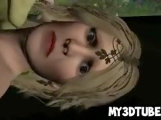 Fantastic 3D Cartoon Blonde beauty Fucked By A Goblin