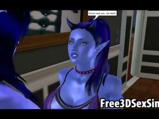 Cabul 3d karikatur avatar alien perbuatan itu menjijikan