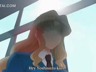 Anime school gangbang with innocent teen lassie