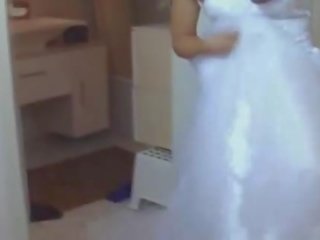 Damsel en son mariage robe baisée dur