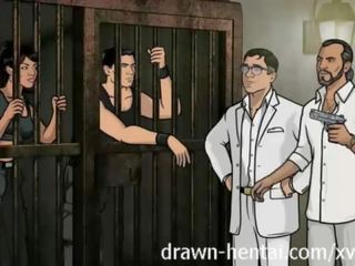 Archer hentai - väzenie špinavé film s laná