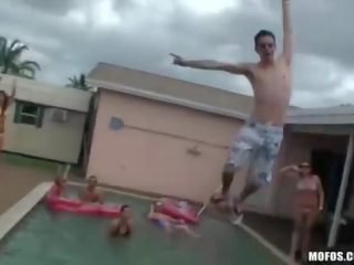 Amazing pool party prepares to stupendous sex film orgy