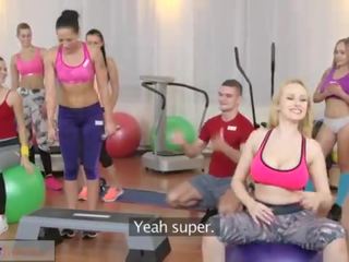 Fitness Rooms Big boobs babes suck and fuck teachers peter before orgasm