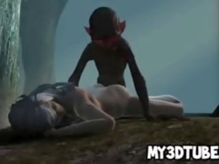 Foxy 3d femme fatale gets fucked in the woods by gollum