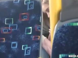 Boy movs a couple having xxx clip in the bus