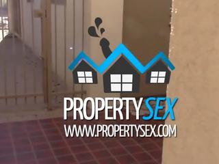 Propertysex delightful realtor blackmailed în sex renting birou spațiu