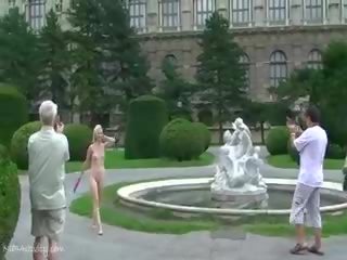 Blonde Teen Lucie Has Fun On Public Places
