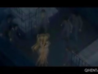 Hentai busty bẩn video nô lệ được lồn vibed cứng trong sự rút lại