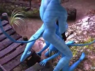 Avatar cookie göte sikişmek fucked by huge blue phallus
