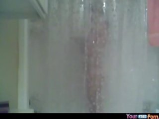 Sensational dziewczyna prysznic sextape